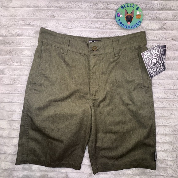 Metal Mulisha Shorts Men's 30 x10 Army Green Chino Skater Grunge‎ Motocross Y2K - Picture 1 of 10